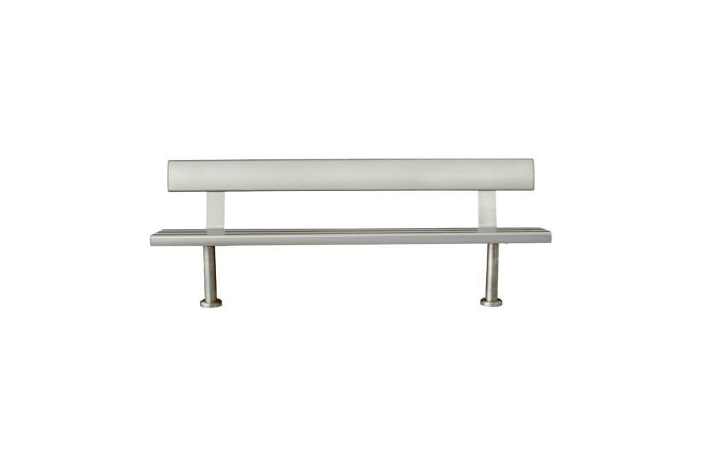 Bench Seat with Backrest and Stainless Steel Legs